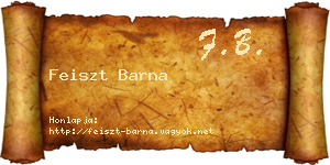 Feiszt Barna névjegykártya