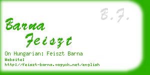 barna feiszt business card